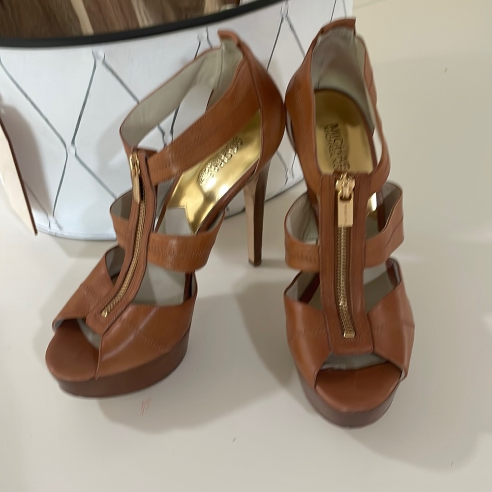 Michael Kors zip up sexy heels